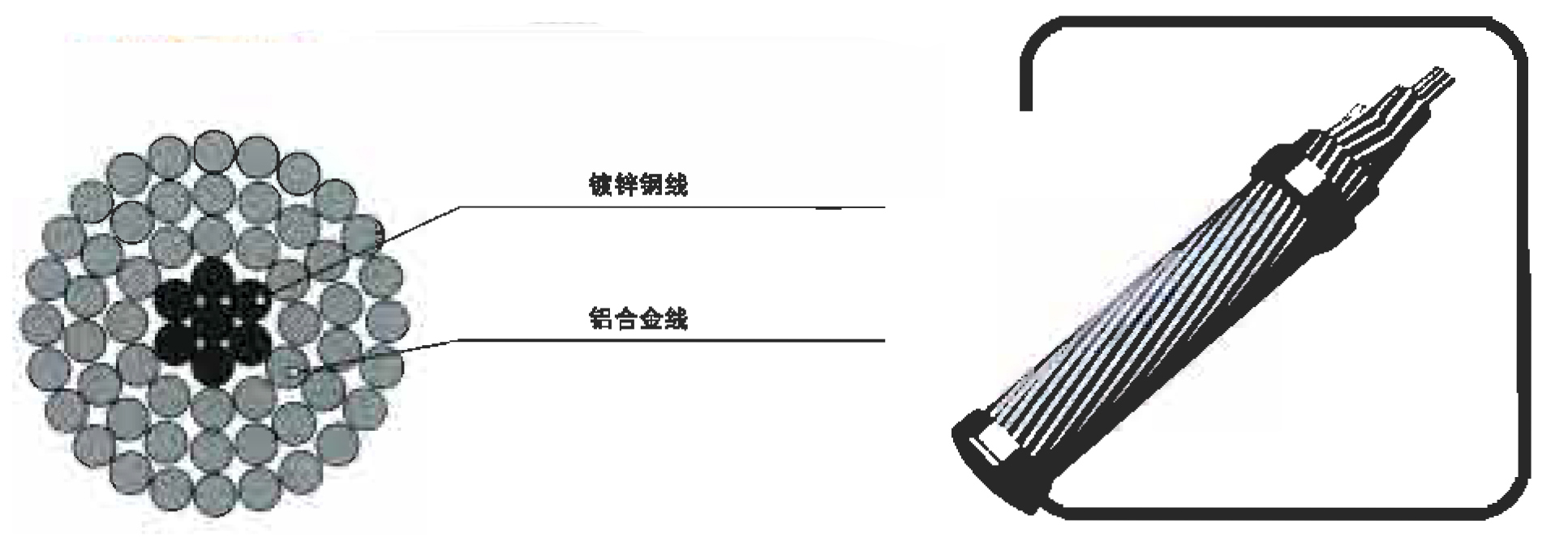  鋁合鑫絞線、鋼芯鋁合金絞線